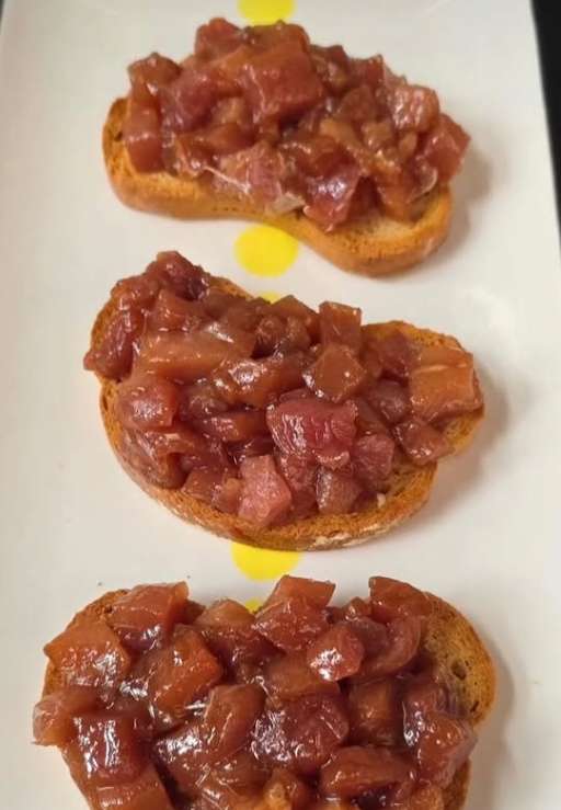 Tosta de atún rojo